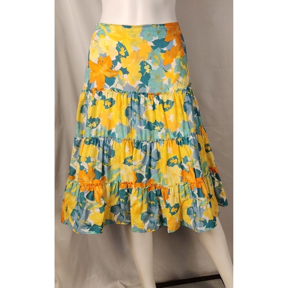 Nicole Miller Dresses & Skirts - Nicole Miller Spring/Summer Floral Cottagecore/Indie/Y2K Tiered Skirt 14